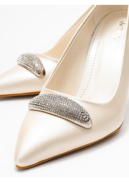 Taşlı Kadın Stiletto Ayakkabı Sedef Cilt modelleri