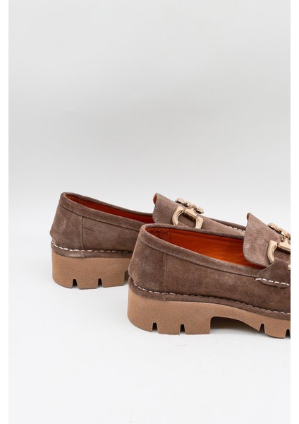 Kadın Hakiki Deri Loafer Ayakkabı 25390510K - Vizon - 36 fiyatları