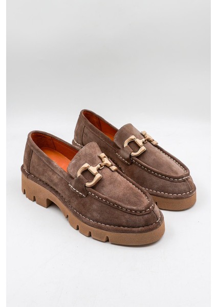 Kadın Hakiki Deri Loafer Ayakkabı 25390510K - Vizon - 36 modelleri
