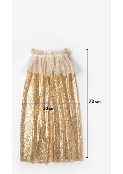 Altın Payetli Kız Çocuk Parti Pelerini indirimleri