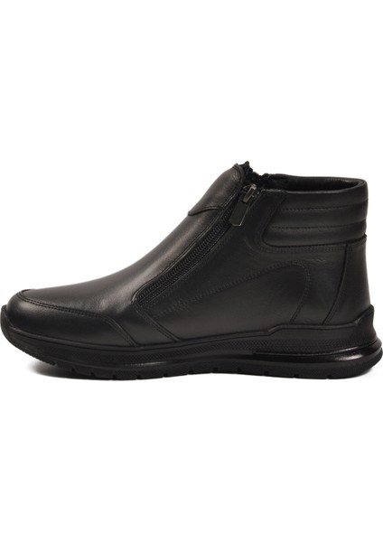 Siyah Hakiki Deri Fermuarlı Kaymaz Taban Kadın Bot 2004 Z fırsatları