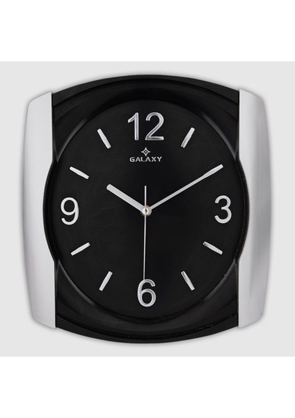 Duvar Saati Siyah Çerçeve ÇAP:29CMX 3.15CM Akrilik Boyalı ve Varak Baskılı 2 Renk Abs Kasa Mineral Cam Sessiz Akar Makine Varak Baskılı Kabartma Rakam Kasa Baskı Alanı: 110MM