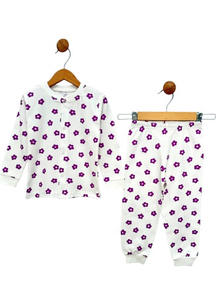 Papatya Çıtçıtlı Interlok Pijama 3y,4y,5y,6y Kız