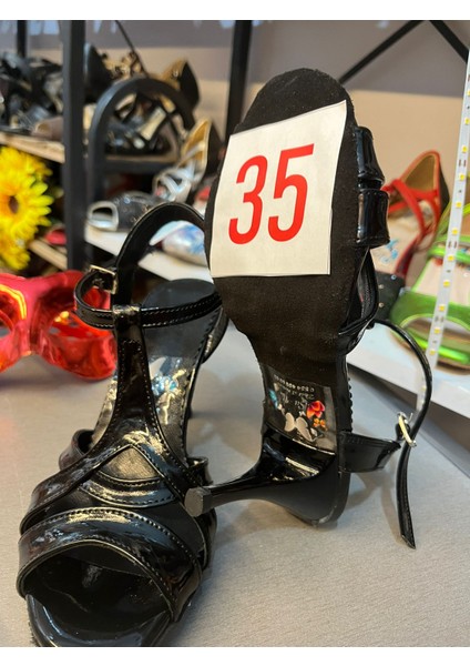 Simsiyah Rugan Mirada Modeli 8,5 cm 13 Pont Boyunda Tango, Dans ve Salon Ayakkabısı indirimleri