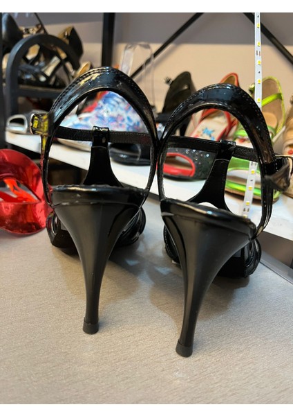 Simsiyah Rugan Mirada Modeli 8,5 cm 13 Pont Boyunda Tango, Dans ve Salon Ayakkabısı