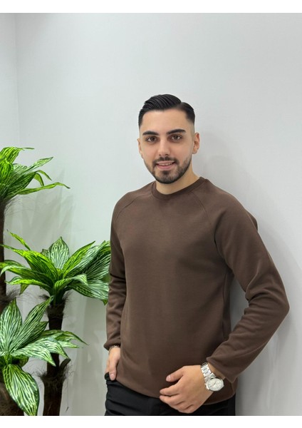 Erkek Doubleface Bisiklet Yaka Regular Kalıp Yüksek Kaliteli Kumaş Renk Solması Tüylenme Yapmaz