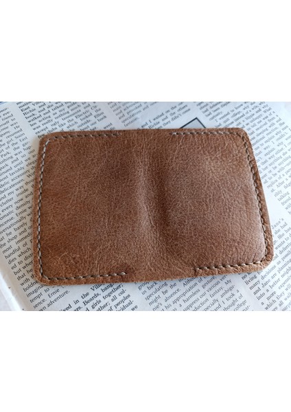 Kesimden Dikime Tamamen El Emeği Deri Minimalist Cüzdan Kartlık 4+2 Bölme XX60 indirimleri