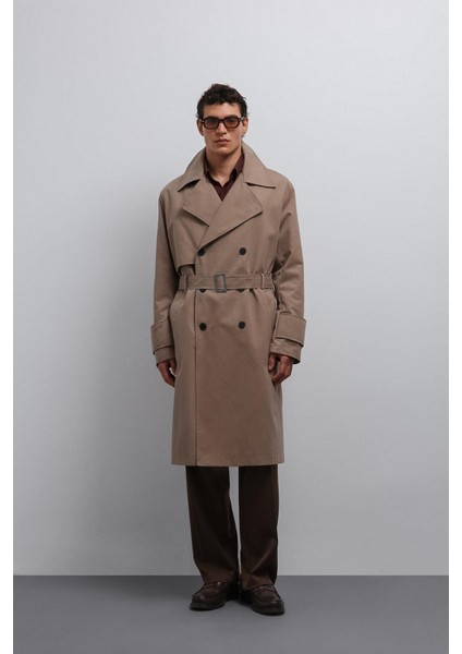 Bej Relax Fit Erkek Trençkot fiyatları