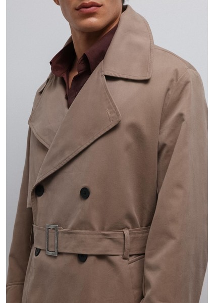 Bej Relax Fit Erkek Trençkot indirimleri