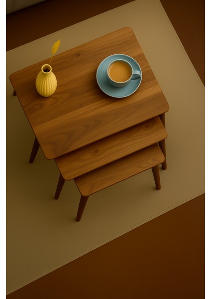 Istanbul 3'lü Zigon Sehpa %100 Mdf Ahşap