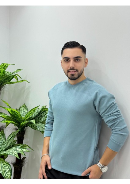 Erkek Doubleface Bisiklet Yaka Regular Kalıp Yüksek Kaliteli Kumaş Renk Solması Tüylenme Yapmaz