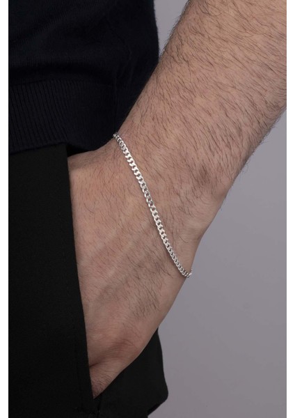 925 Ayar Gümüş Erkek Gurmet Zincir Bileklik