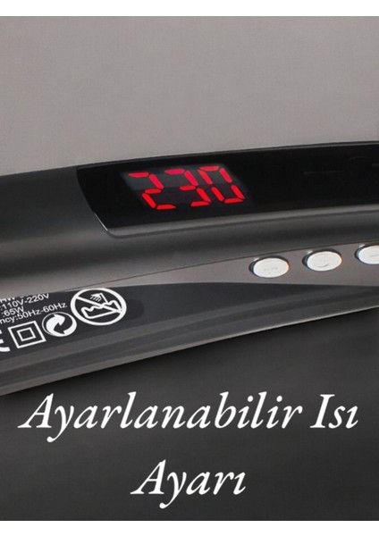 230°C Ayarlı Seramik Kaplama Düzleştirici, Profesyonel ve Şık Tasarım fırsatları
