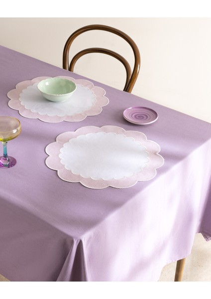 Orel Nakışlı Supla - Beyaz/pudra