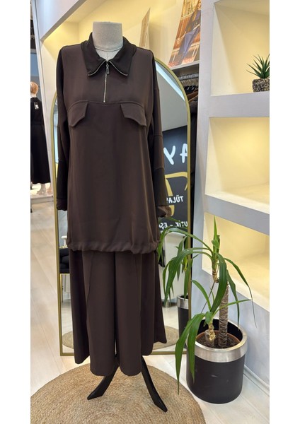 Pantolonlu Takım 38008 Kahve