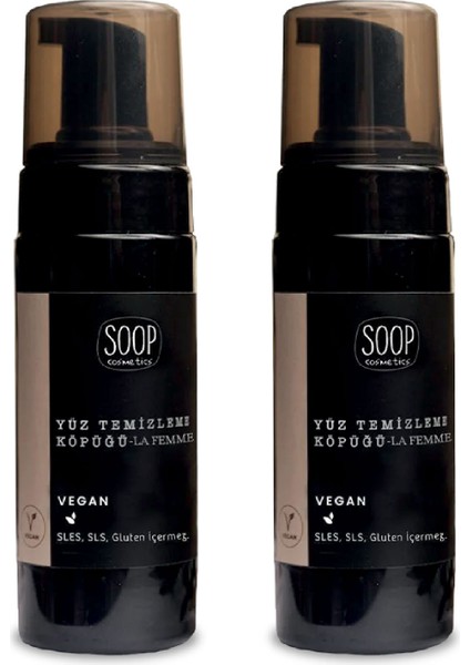 Cosmetics Yüz Temizleme Köpüğü Nemlendirici Etkili 2 x 150 ML| Hindistan Cevizi Yağı |Hassas Ciltlere Uygun | 2 x 150 ML