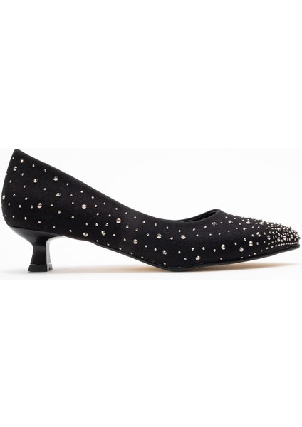 Kadın Taşlı Topuklu Ayakkabı Siyah Zra fiyatları