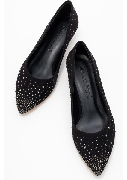 Kadın Taşlı Topuklu Ayakkabı Siyah Zra indirimleri