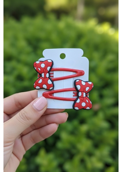 Minnie Mouse Fiyonk Çıtçıt Toka 2 Adet fiyatları