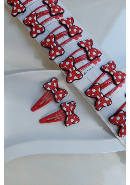 Minnie Mouse Fiyonk Çıtçıt Toka 2 Adet modelleri