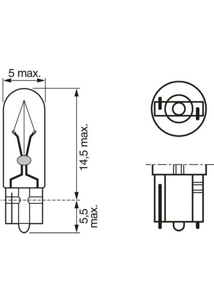 1987302931 Ampul Eco 12V 1.2W Küçük Dipsiz Gösterge Duysuz W2X4.6D