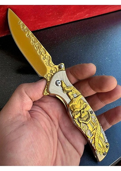 Kamp Çakısı Kurukafa Gold