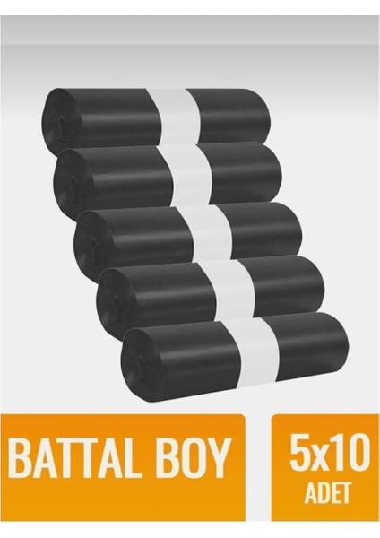 Battal Boy Çöp Torbası 5'li (5X10 50 Adet) Battal Boy Çöp Torbası Yırtılmaz Taşınma Poşeti Eşya Poşeti modelleri