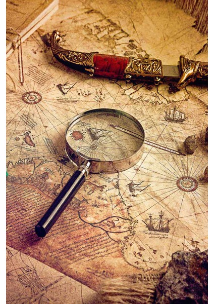 Hazine Haritası Temalı Retro Duvar Kağıdı – Tek Parça, Özel Ölçü, Dekoratif Tasarım modelleri