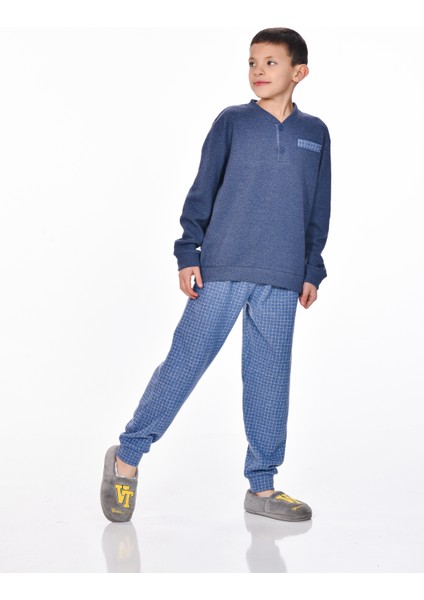 Mooncover Erkek Kışlık Pamuklu Göğüs Cebi Detaylı Pijama Takımı – Baba-Oğul fiyatları