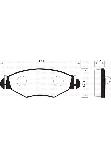 Ön Fren Balatası Peugeot P206 1.4 1.6 09/98> P306 1.4 1.6 5/93>