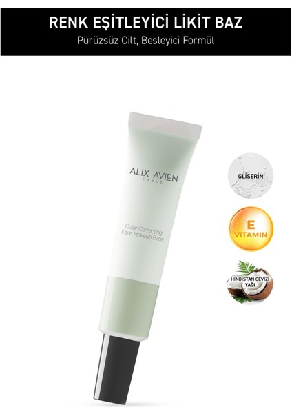 Renk Eşitleyici Yaşlanma Karşıtı Nemlendiren SPF15 Makyaj Bazı - Color Correcting Makeup Base Mint