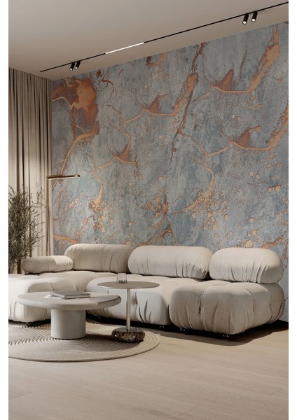Endüstriyel Artistik Beton Görünümlü Tek Parça Duvar Kağıdı fiyatları