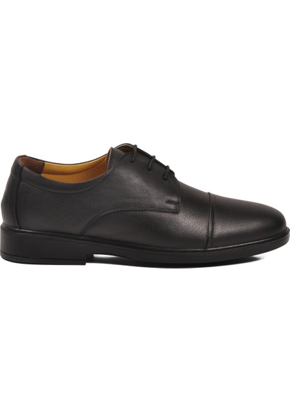 Siyah Bağcıklı Hakiki Deri Jel Taban Anatomik Erkek Klasik Ayakkabı 425 M fiyatları