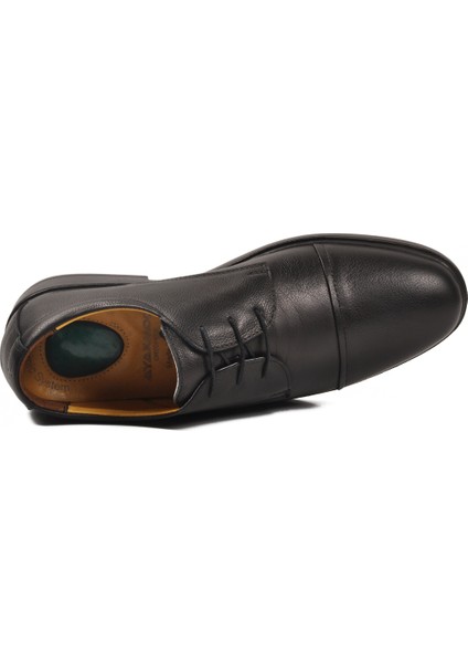 Siyah Bağcıklı Hakiki Deri Jel Taban Anatomik Erkek Klasik Ayakkabı 425 M fırsatları