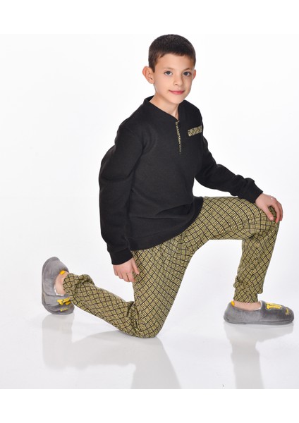 Mooncover Erkek Kışlık Pamuklu Göğüs Cebi Detaylı Pijama Takımı – Baba-Oğul indirimleri
