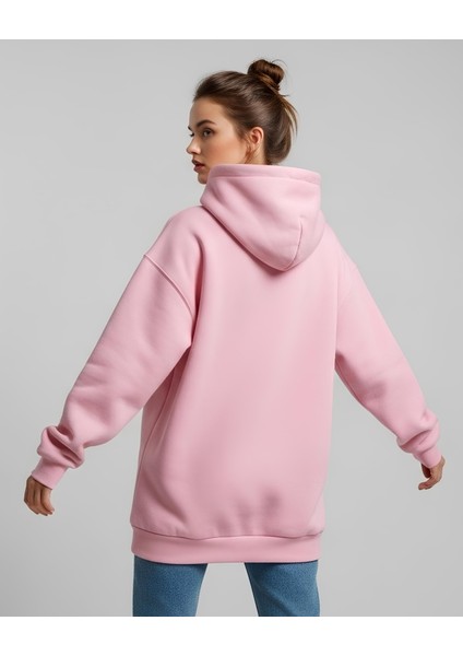 Acı Biber ve Dudak Tasarım Baskılı Oversize Kadın Kapüşonlu Sweatshirt Hoodie fiyatları