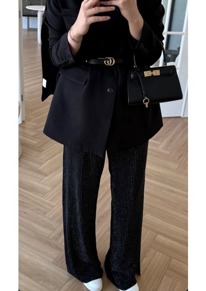 Simli Triko Kumaş Pantolon modelleri