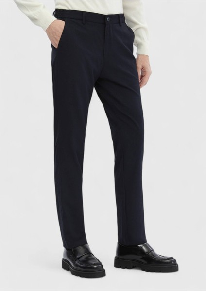 Lacivert Düz Dokuma Jogging Fit Casual Pantolon modelleri