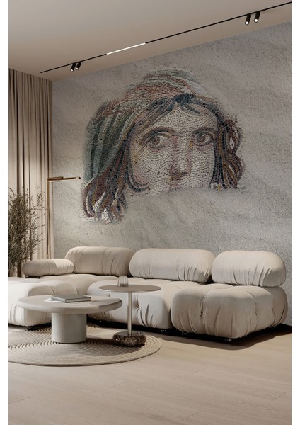 Zeugma Mozaik Dokunuşu Tek Parça Tekstil Duvar Kağıdı fiyatları
