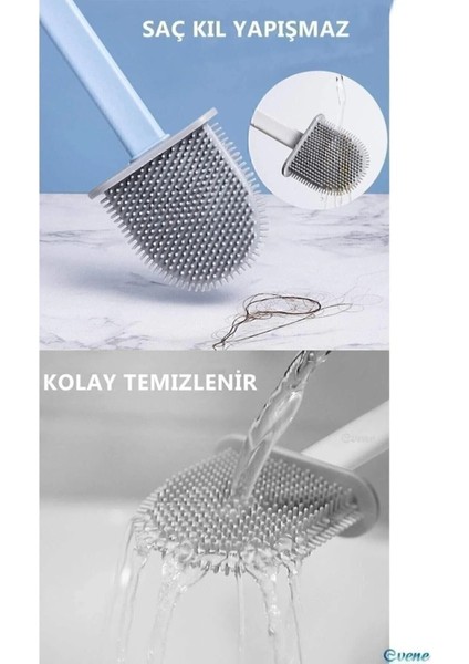 Silikon Klozet Fırçası ve Standı – Hijyenik, Şık ve Dayanıklı Banyo Tuvalet Temizleme Seti fırsatları