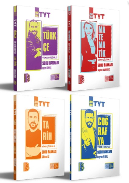 TYT Matematik - Türkçe - Tarih - Coğrafya Video Çözümlü Soru Bankası Seti 2026