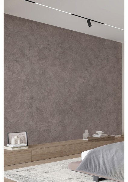 Taupe Beton Dokulu Modern Tekstil Duvar Kağıdı