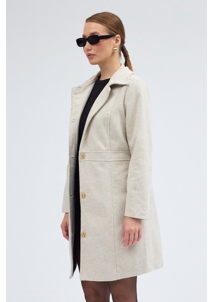 Dikiş Detaylı Tasarım Kaşe Kaban