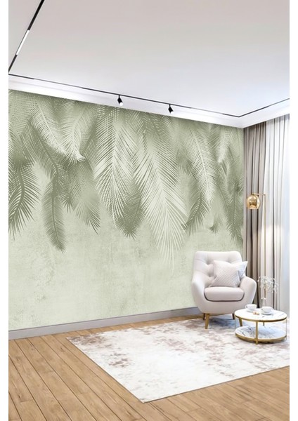 Doğal Yeşil Tropikal Yapraklı Duvar Kağıdı fiyatları