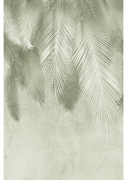 Doğal Yeşil Tropikal Yapraklı Duvar Kağıdı modelleri