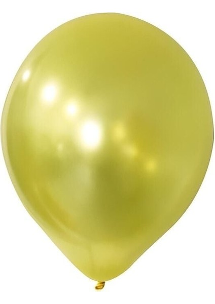 Balon Metalik Sarı 10'lu