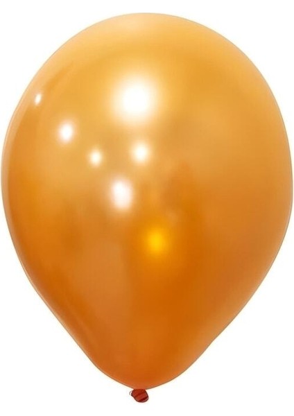 Balon Metalik Turuncu 10'lu
