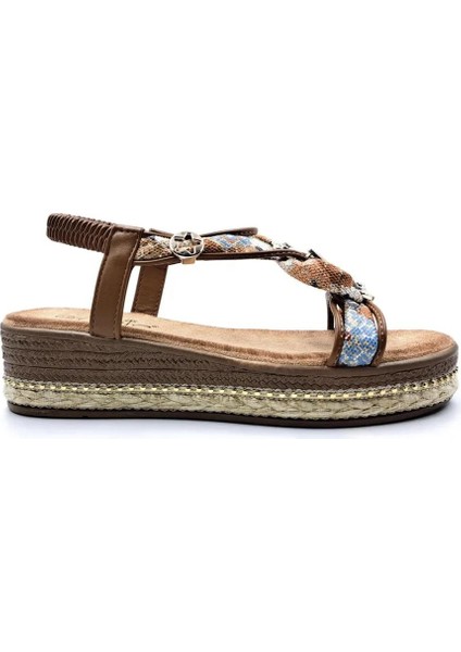Guja 25Y171-2 Kadın Dolgu Jüt Garnili Taban Premium Taşlı Sandalet fırsatları