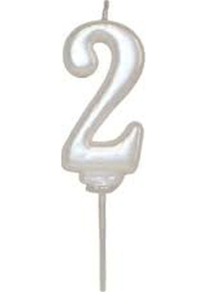 Beyaz Renk Rakam Pasta Mumu