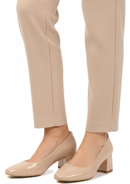 695042 Z Bej Rugan Kadın Topuklu Ayakkabı modelleri